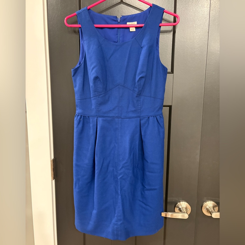 J Crew Elegant Blue Sleeveless Dress